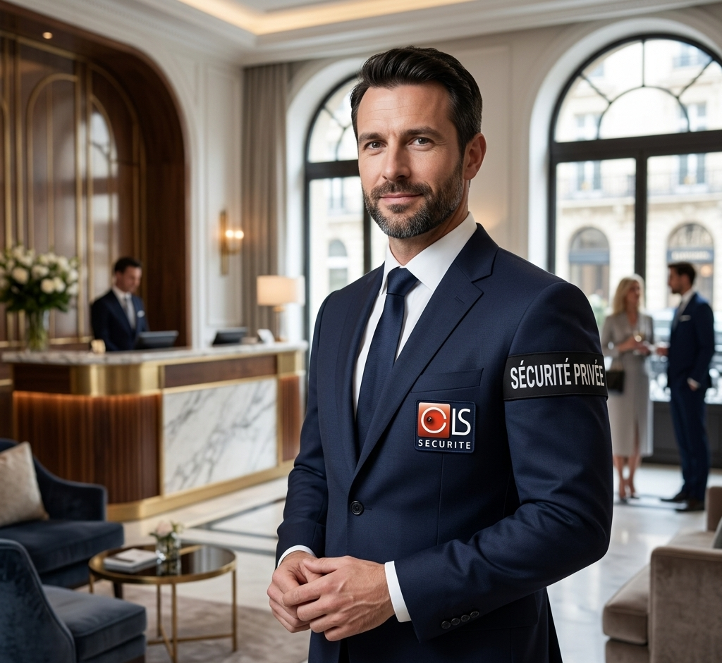 Agent de sécurité privée CLS Sécurité en poste dans un hôtel à Lyon - gardiennage hôtellerie Rhône-Alpes